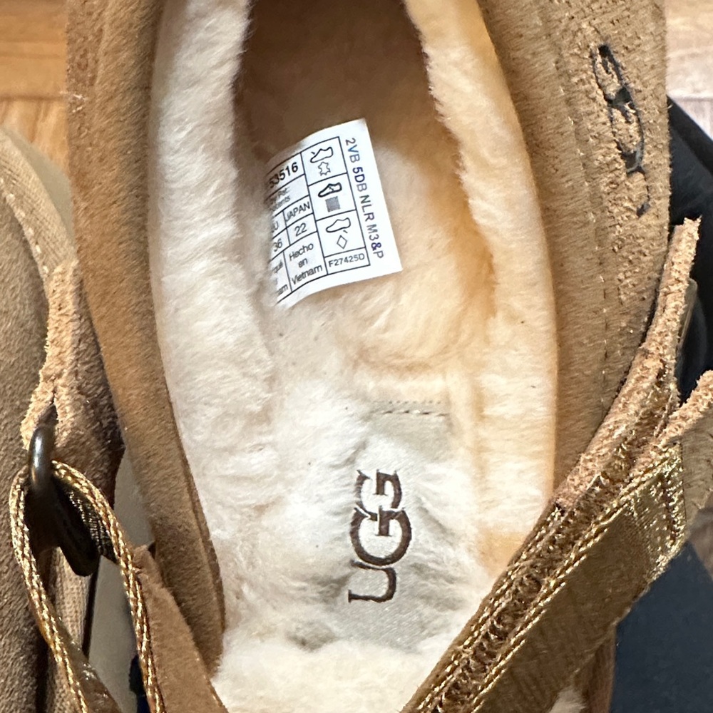 UGG Tan Suede Slip-On Shoes - Picture 6 of 11